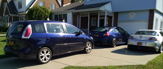 Our Mazda 5 in all it’s dirty and (now A/C operational) goodness